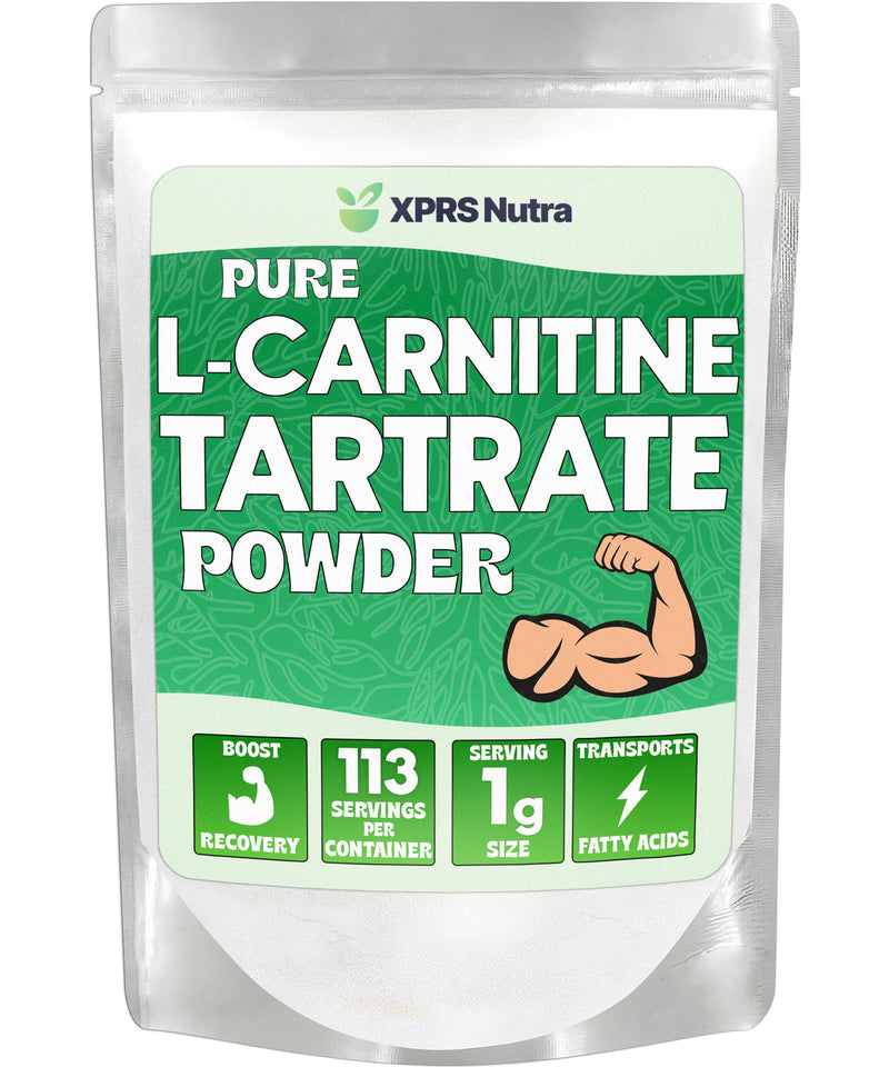 [Australia] - XPRS Nutra L Carnitine L Tartrate Powder - Premium Pure L Carnitine Tartrate - L-Carnitine Powder - Vegan Friendly Bulk L Carnitine Powder - Amino Acid L Carnitine Supplement (4 Ounce) 4 Ounce 