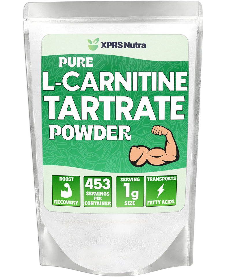 [Australia] - XPRS Nutra L Carnitine L Tartrate Powder - Premium Pure L Carnitine Tartrate - L-Carnitine Powder - Vegan Friendly Bulk L Carnitine - Amino Acid Supplement (16 Ounce) 1 Pound (Pack of 1) 