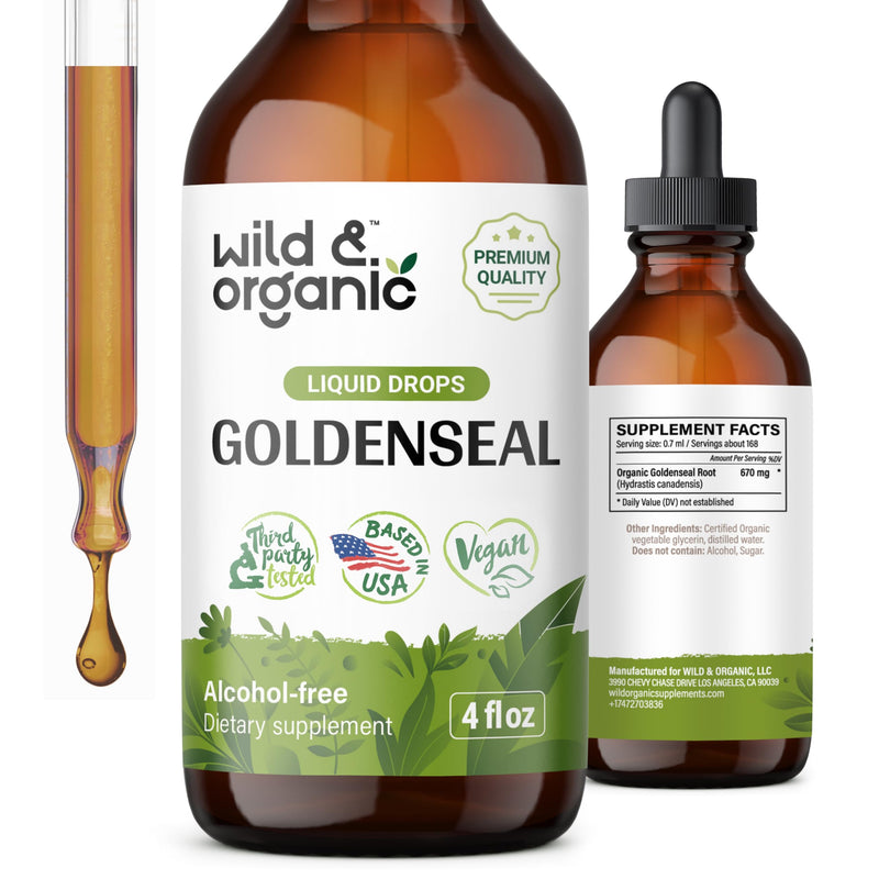 [Australia] - Goldenseal Tincture - Respiratory Lung Health Drops - Organic Goldenseal Root for Lung Cleanse - Lung Support Goldenseal Root Liquid - Digestive Health w/Goldenseal Extract - Goldenseal Drops - 4 oz 4 Fl Oz (Pack of 1) 