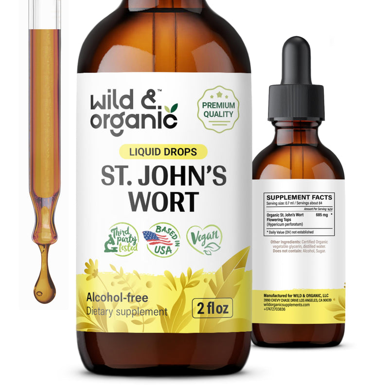 [Australia] - St Johns Wort Tincture - Mood Supplement w/St. John's Wort - St Johns Wort Organic for Good Mood - Calm and Relax Supplement w/Saint John's Wort - Organic St Johns Wort Herb - Hypericum - 2oz 2 Fl Oz (Pack of 1) 
