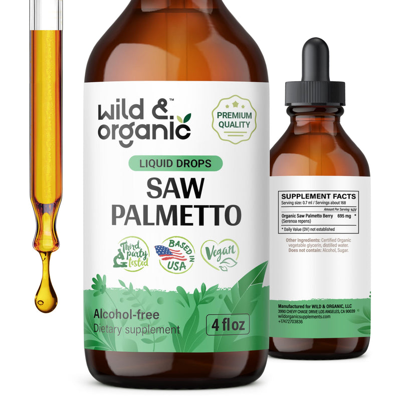 [Australia] - Saw Palmetto Liquid Extract Supplement for Men & Women - Organic Saw Palmetto Tincture - Vegan, Alcohol Free Drops - 4 fl oz 4 Fl Oz (Pack of 1) 