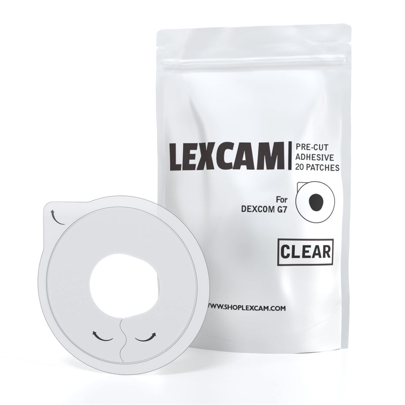 [Australia] - Adhesive Patches Pre-Cut for Dexcom G7 – Pack of 20 – Waterproof, Transparent Overpatches for Continuous Glucose Monitoring, Sensor is NOT Included G7 - CLEAR 