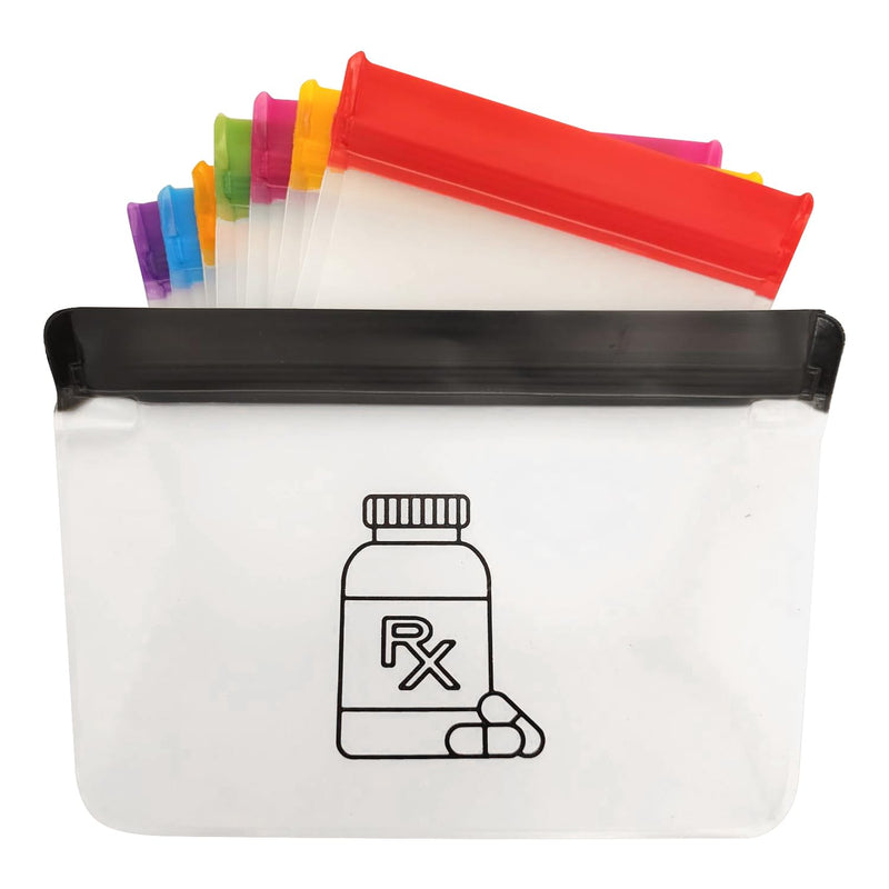 8 Day Pill Pouch Organizer – AM PM Medicine Organizer & Travel Pill Case Set, Large Weekly Pill Dispenser & Holder, Vitamin Box for Medication, Pills, Dose & Small Items 8