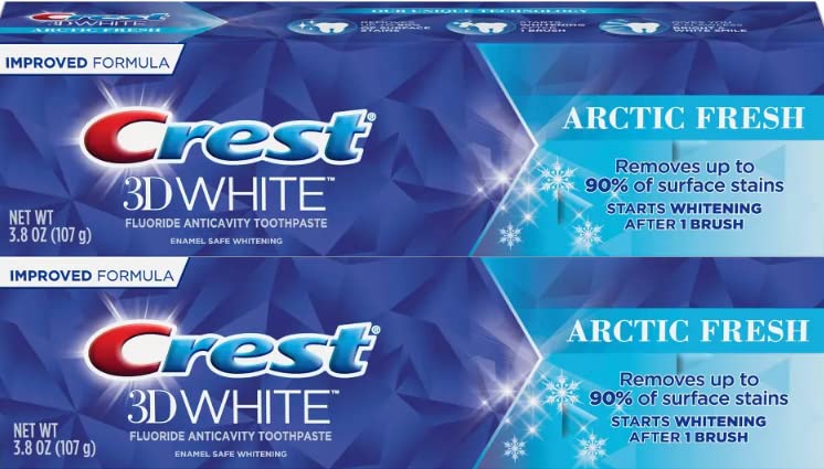 [Australia] - Crest 3D White Arctic Fresh Whitening Toothpaste, 3.8 oz (107g) - Pack of 2 