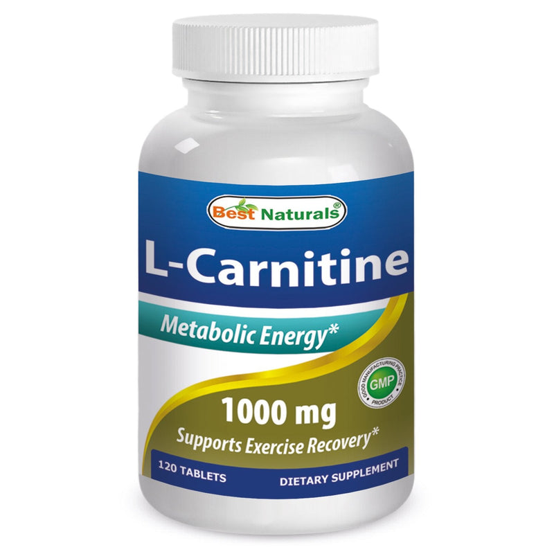 [Australia] - Best Naturals L-Carnitine Fumarate 1000mg per Tablet - 120 Count - Boosts Cellular Energy 