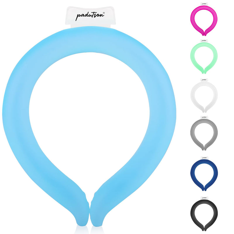 [Australia] - Neck Cooling Tube, Reusable Ice Neck Cooler Wraps Wearable Body Cooling Products for Outdoor Indoor, Neck Coolers for Hot Weather Blue 
