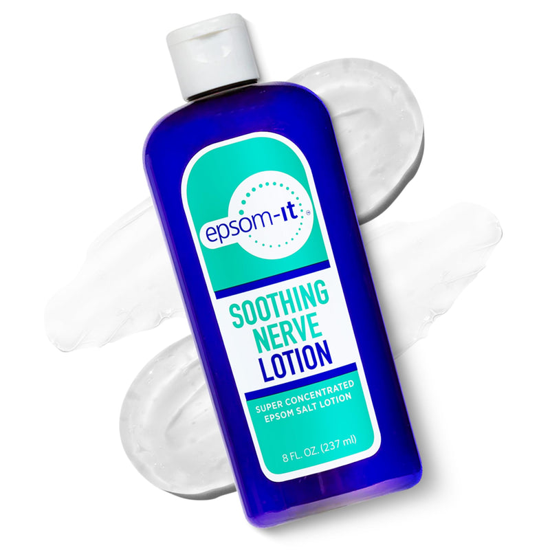 EPSOM-IT Soothing Nerve Magnesium Lotion, Epsom Salt, Arnica Cream, 1-Pack | 8 Fl Oz, 100% Pure Magnesium Sulfate with Arnica & Capsaicin, Greaseless, Fragrance-free, Topical Cream for Nerve Discomfort 8 Fl Oz (Pack of 1)
