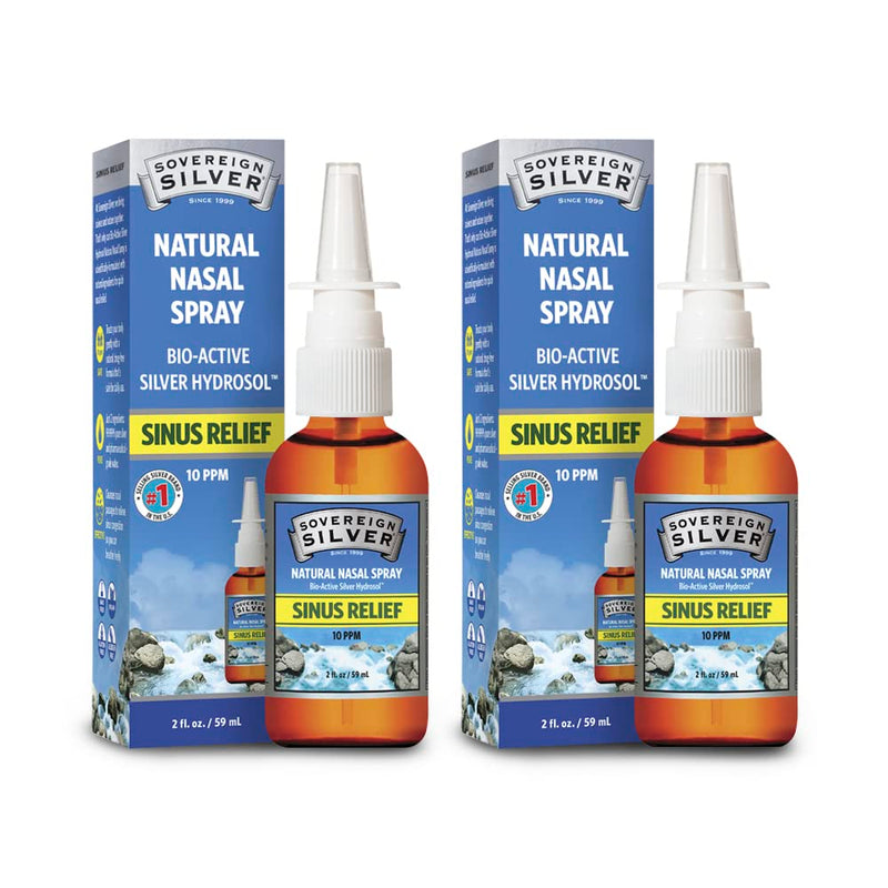 [Australia] - Sovereign Silver Bio-Active Colloidal Silver Hydrosol for Immune Support - 10ppm - 2oz - Nasal Spray - Pack of 2 