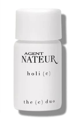 Agent Nateur - holi (c) duo Calcium + Vitamin C; Travel Size; .10 oz | 3ml | Plump, Protect + Restore Skin | Vegan, Non-Toxic, Clean Skincare 0.1 Ounce (Pack of 1)