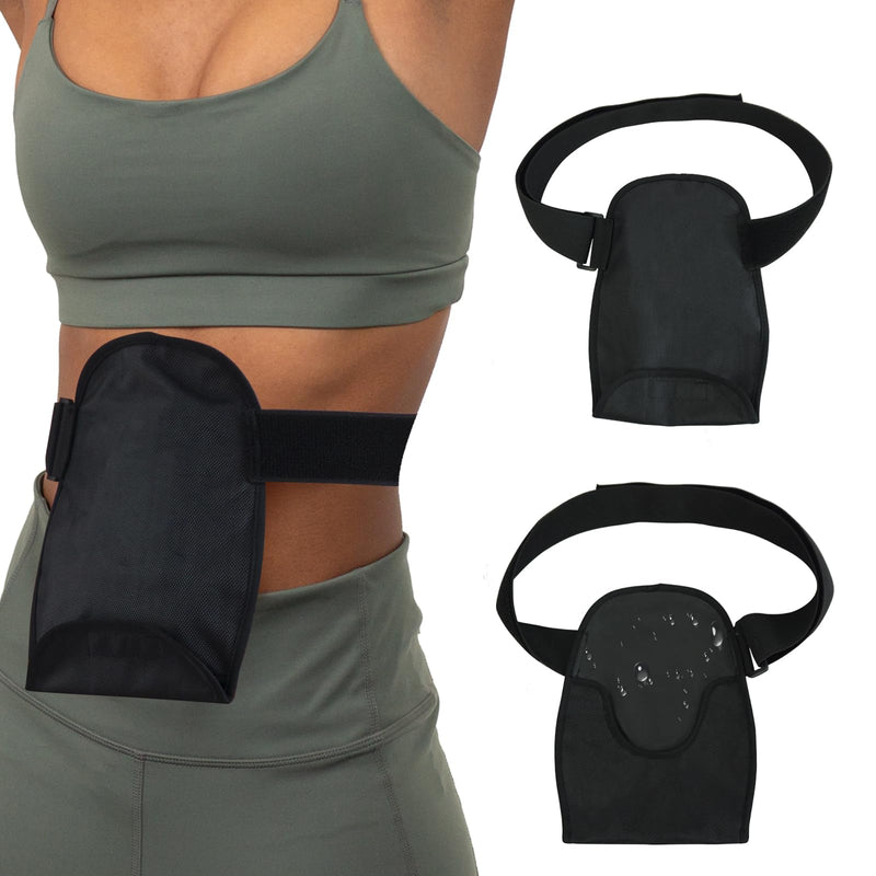 [Australia] - Waterproof Ostomy Bag Covers Adjustable Universal Stoma Pouch Cover for ileostomy Ostomy Supplies for Women Men Black 1 