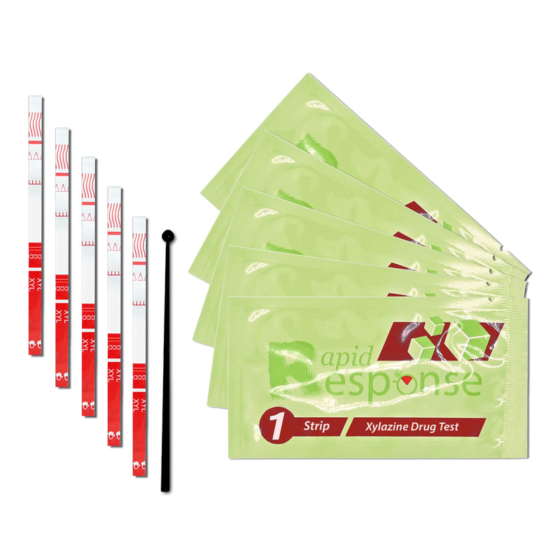 Rapid Response Xylazine Test Strips, 5 Pack – Detects Xylazine in Cocaine | Updated 2.0: detects xylazine in cocaine, liquids & powders in 60 sec. No lidocaine cross-reactivity, microscoop included