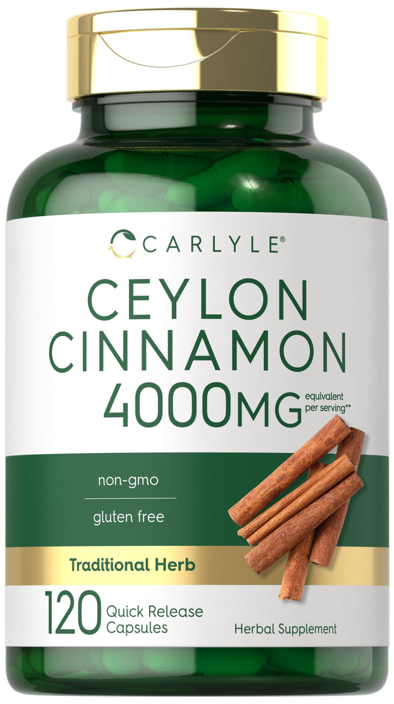 [Australia] - Carlyle Ceylon Cinnamon Capsules | 120 Count | 60 Servings | Non-GMO and Gluten Free 