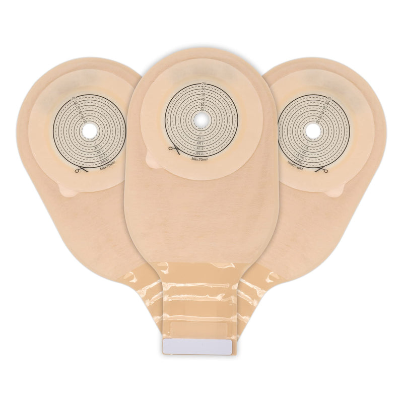 [Australia] - 20 pcs Colostomy Bags, Rainlotus Ostomy Bag one-Piece ostomy Supplies, 20mm-70mm Cut-to-Fit Drainable Pouches with Velcro Closure for Ileostomy Stoma Care 
