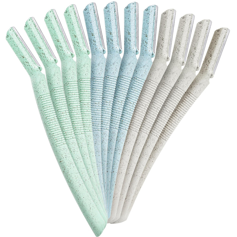 [Australia] - ennva Eyebrow Razor for Women | Dermaplane Facial Razor for Face | Hair Trimmer Face Razor for Body Use | Multipurpose Facial Hair Removal Disposable Blades Eyebrow Shaper Tool - 12pcs 