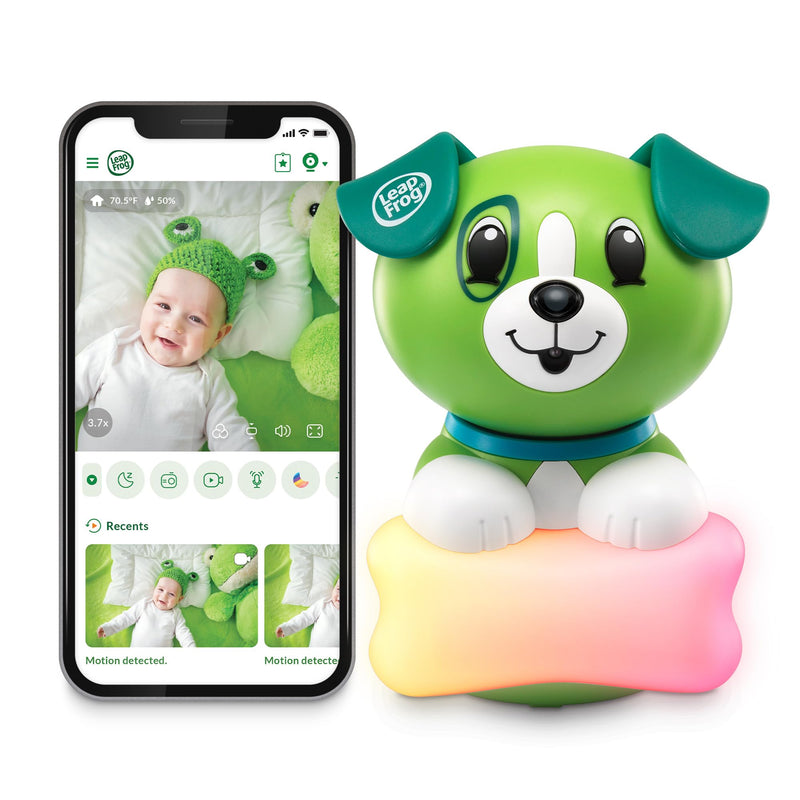 [Australia] - LeapFrog Scout LF2911 Baby Monitor Camera, WiFi Remote Access, 1080p HD 360 ° Pan & Tilt Smart Camera, 2-Way Audio Talk, Night Light, Night Vision, Soothing Sounds, Temp. & Humidity Sensor 