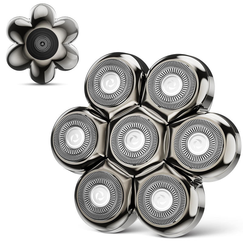 [Australia] - 7 Blade Floating Replacement Shaving Head, Washable Shaver Blade Heads Replacement for Head Shaver, Wet & Dry Compatible for Rotary Shavers 