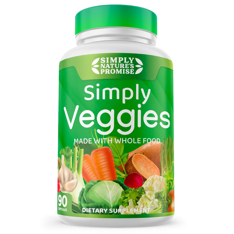 [Australia] - Simply Nature's Promise - 90 Veggie Capsules - Made with Whole Food Superfoods, Packed with Beta Carotene & 18 Different Vegetables - 100% Soy Free 
