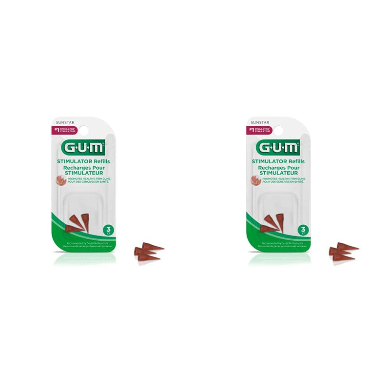 [Australia] - GUM - 601RQA Stimulator Rubber Tip Refills, 3 Count (Pack of 2) 