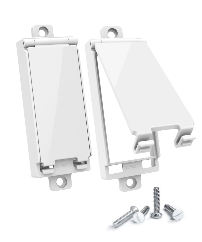 [Australia] - Light Switch Guard, ILIVABLE Child Proof Switch Plate Cover Prevents Kids or Accidental Turned On/Off Switch While Allowing Access (White, 2 Pack) 
