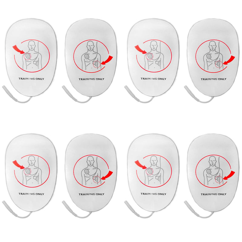 [Australia] - Adult Latex Free Foam AED Replacement Pads for Training Only, 4 Pairs 