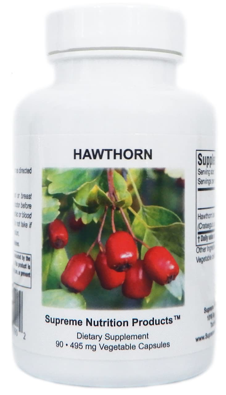 [Australia] - Supreme Nutrition Hawthorn, 90 Pure Hawthorn Berry Vegetarian Capsules 90 Count (Pack of 1) 
