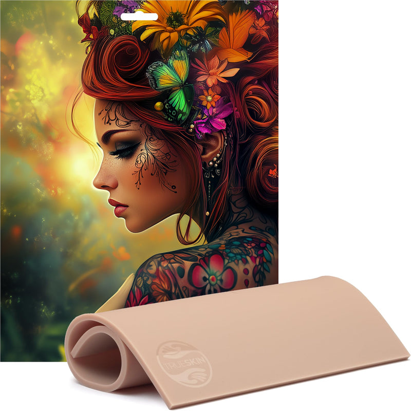 [Australia] - TrueSkin Platinum Silicone Tattoo Practice Skin - 8.5" x 11" SilkTouch - Double Sided - Super Thick (4-5mm) - Trade Show Quality - Fake Skin for Tattooing 8.5" x 11" (SilkTouch) Canvas 