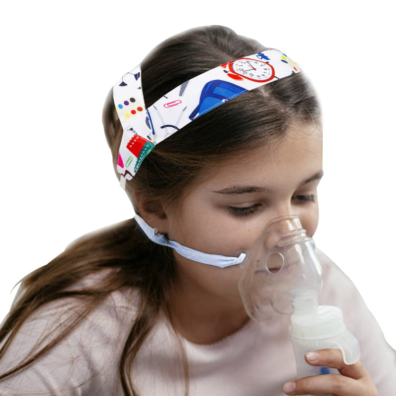 [Australia] - Kids Nebulizer Mask Head Strap for Cool Mist No-Slip Inhaler Kids Mask Holder Adjustable Nebulizer Mask Strap Holder for Children Kids 