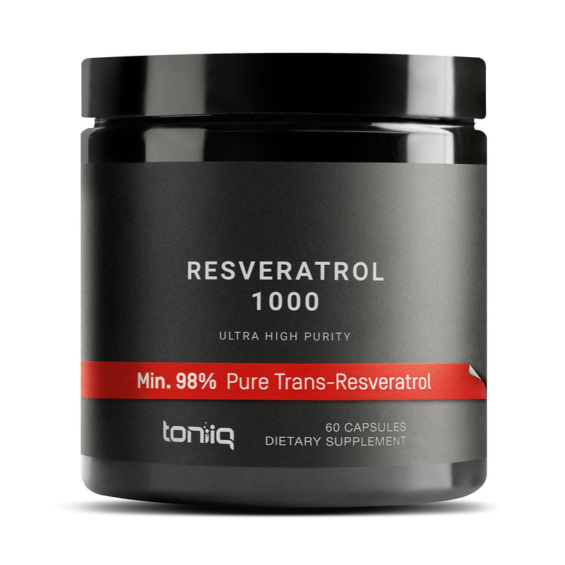 [Australia] - Ultra High Potency Third-Party Tested Trans Resveratrol 1000mg - 98% Pure, Highly Purified and Bioavailable - Resveratrol Polygonum Root Extract - 60 Capsules 
