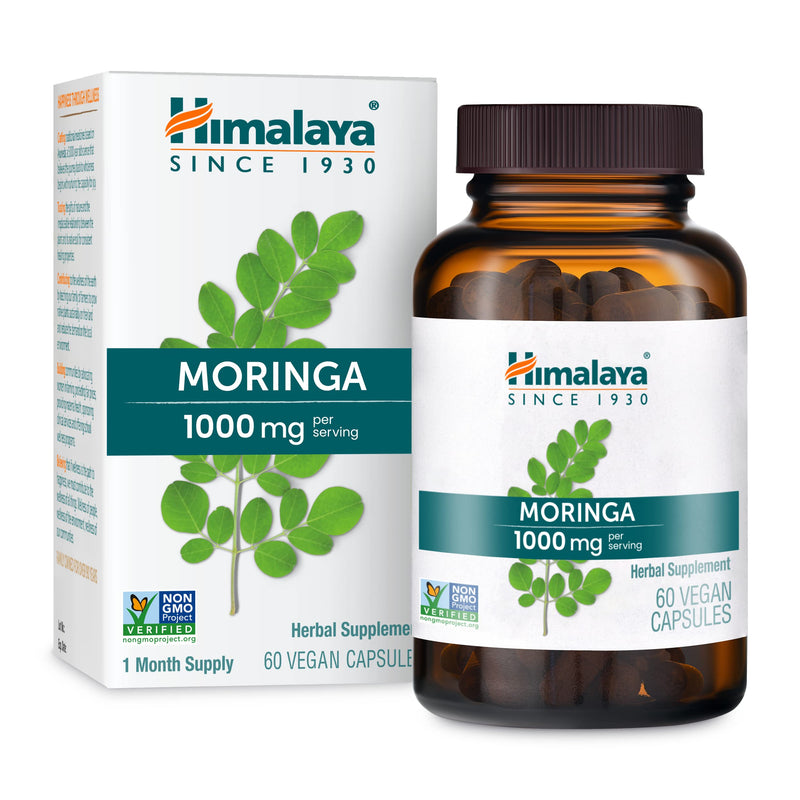 [Australia] - Himalaya Moringa - Herbal Superfood Antioxidants Supplement Supporting Wellness, Vitality, and Oxidative Stress - Vegan, Non-GMO, Gluten Free, 1000 mg, 60 Capsules 