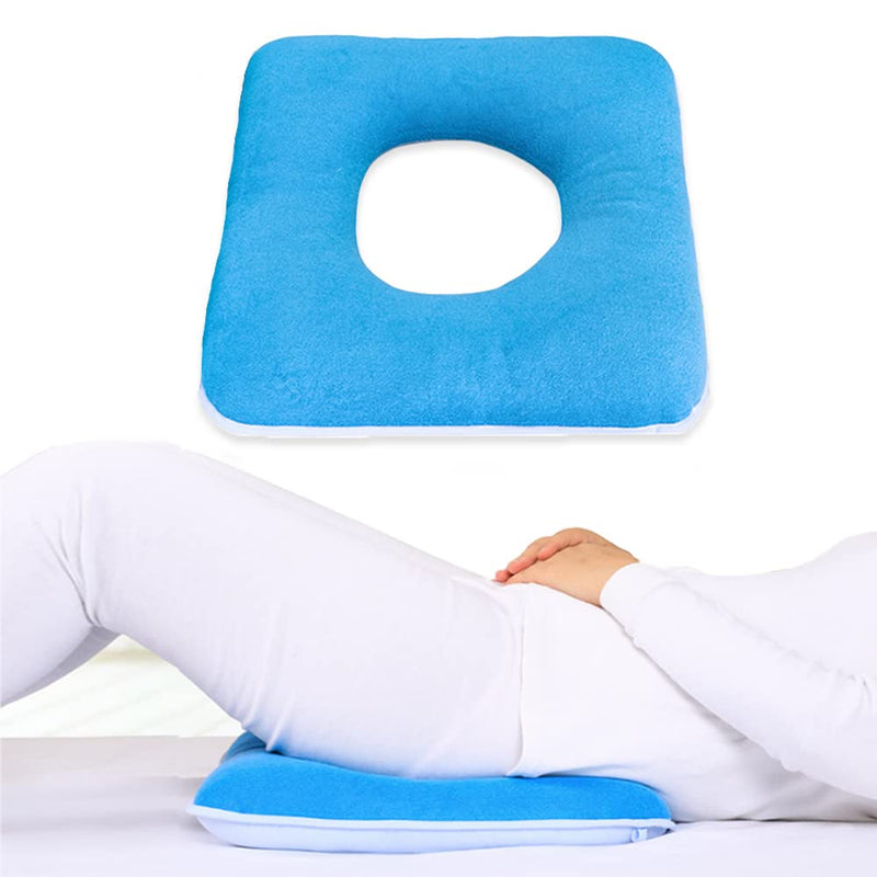 [Australia] - MESINURS Donut Butt Pillow, Anti-Decubitu Pad Bed Cushion, Pressure Nursing Pad for Bedridden, Elderly, Disabled, Pregnant (17"x17", Square) 17"x17", Square 