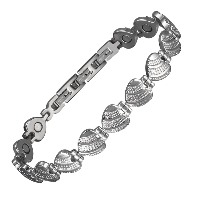 [Australia] - MagVIVACE Copper Magnetic Anklet for Women for Arthritis and Joint, Magnetic Stainless Steel Ankle Bracelet with Magnets (Stainless Steel) 