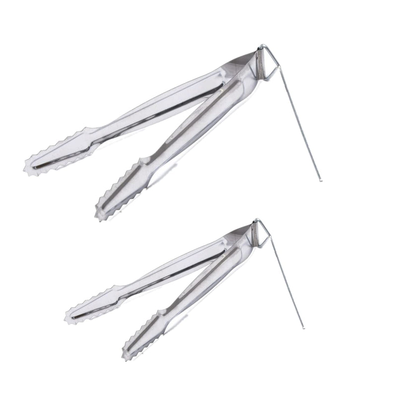 [Australia] - 2 Pieces Shisha Coal Tongs Metal Charcoal Pliers Arabian Hookah Accessories Kitchen Utensils 