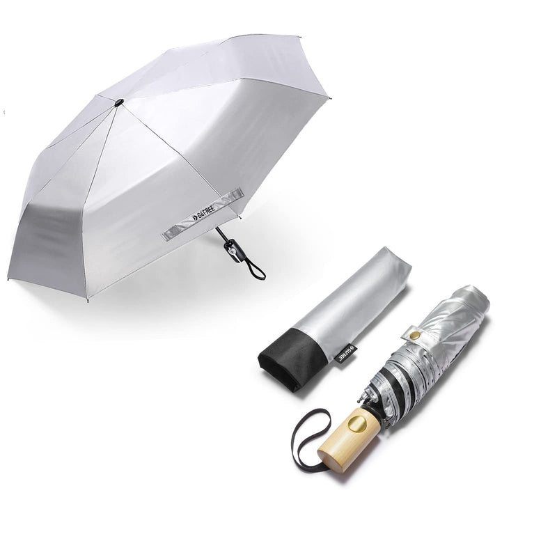 G4Free 2 Pack UPF 50+ UV Protection Umbrella, 46 Inch & 42 Inch (Black)
