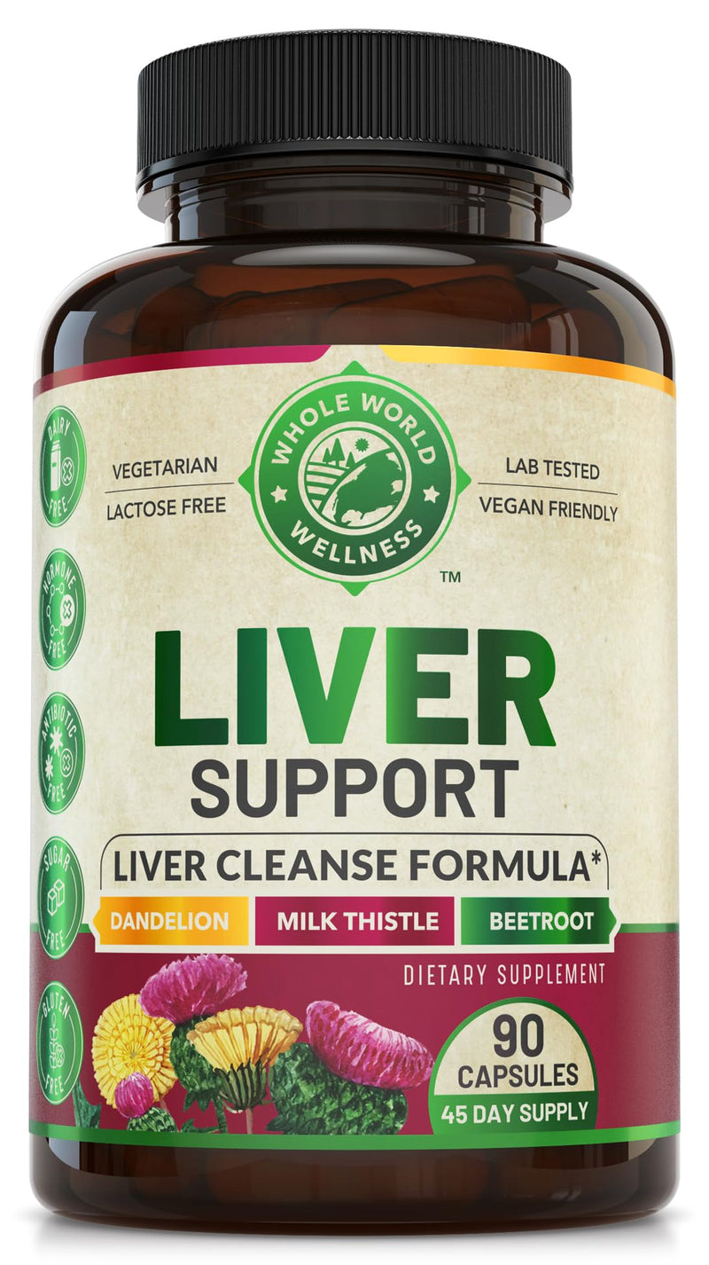 [Australia] - Liver Cleanse Detox & Repair Formula. Liver Support Supplement with Dandelion Root Silymarin Milk Thistle Turmeric & Artichoke Extract for Liver Health Support. Milk Thistle Liver Detox 90 Pills 