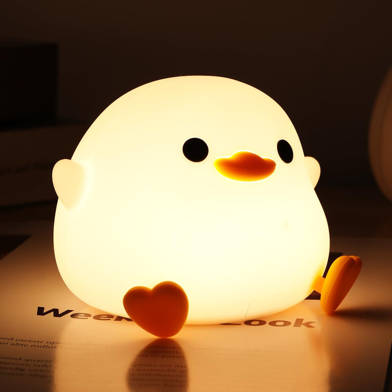[Australia] - Duck Night Light, Cute Dodo Duck Lamp, Rechargeable Dimmable Nightlight, Silicone LED Bedside Lamp Nursery Nightlight with 20 Minutes Timer and Touch-Sensitive for Bedrooms, Living Room A - DoDo Duck 