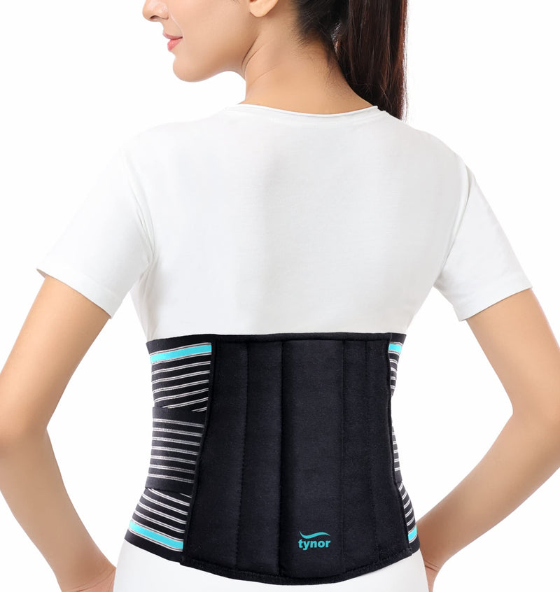 [Australia] - TYNOR Lumbo Sacral Belt Back Support Belt for Men & Women, Herniated Disc, Scoliosis & Lower Back Pain Breathable Back Brace Compression, Adjustable Straps with Removable Pad (XL, Classic Black) X-Large 