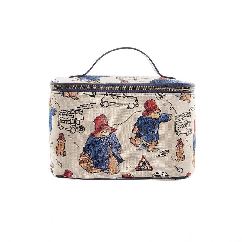 Signare Tapestry Toiletry Bag Makeup Cosmetic Organizer bag for Women with Paddington Bear Design (TOIL-PADD)