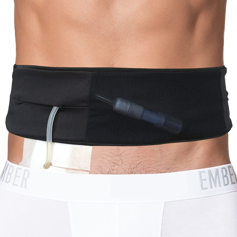 [Australia] - Breathable Peritoneal Dialysis Belt PD Catheter Holder with Mesh Pouch for G-Tube Feeding Tube Peg Tubing Accessories Transfer Set Fixation Medical Nursing Supplies Men Women Adult, Medium Medium (Pack of 1) 