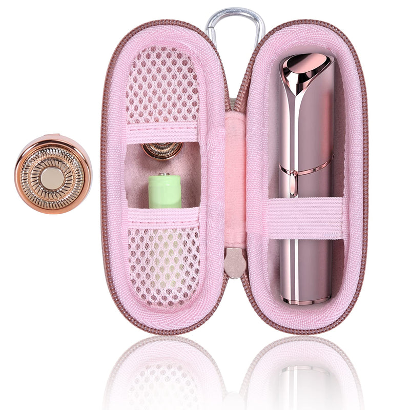 [Australia] - co2CREA Hard Case and Replacement Head Compatible with Finishing Touch Flawless Facial Hair Remover Electric Face Razor for Women (Rose Gold Case + Replacement Head) Rose Gold Case 