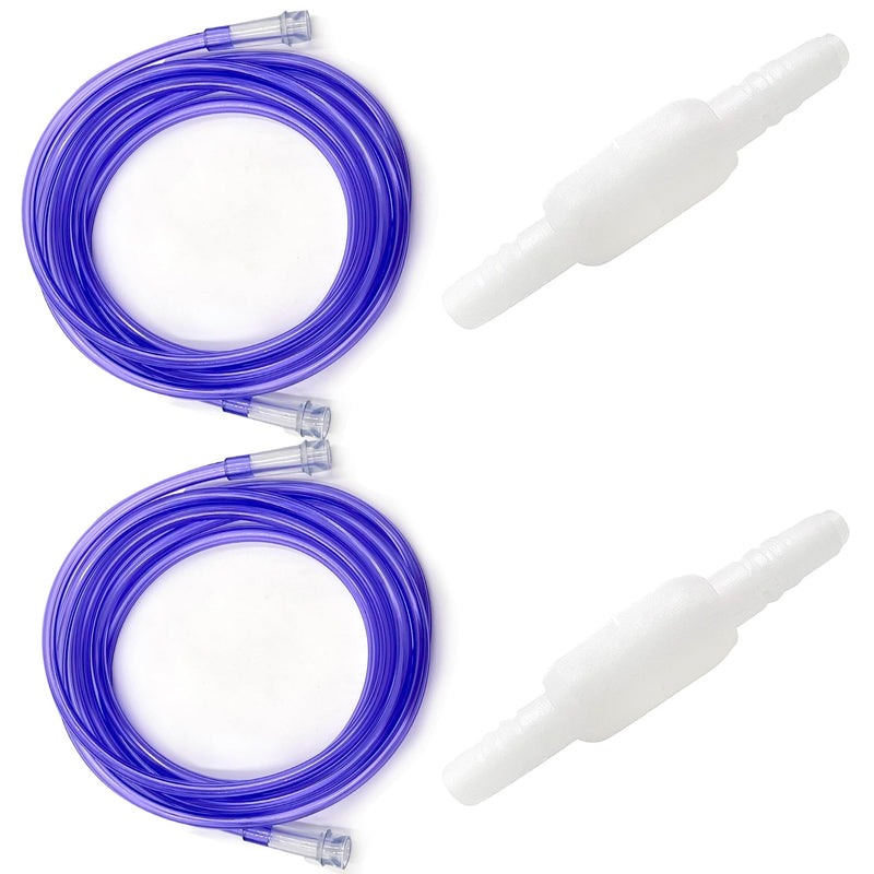 [Australia] - ResOne 2pk 25Ft Oxygen Supply Tubing - Swivel Connectors, Crush Resistant - 360 degree rotation, for Nasal Cannulas, Cannula Nasal Tubing, Oxygen Concentrator - Purple 