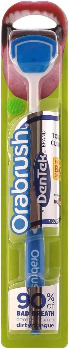[Australia] - DenTek Orabrush Tongue Cleaner and Tongue Scraper 1 Count (Pack of 2) 1 Count (Pack of 2) 