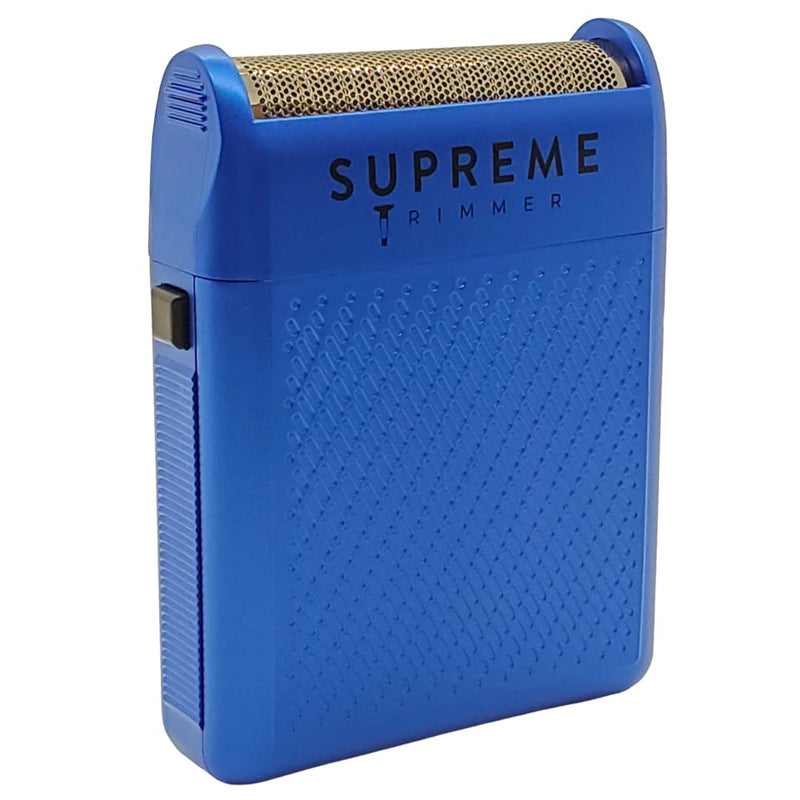Supreme Trimmer Solo Single Foil Shaver for Pocket | 150 Min Runtime Cordless use, Powerful USB-C Mini Travel Razor for Professional & Home use | STF101 Blue