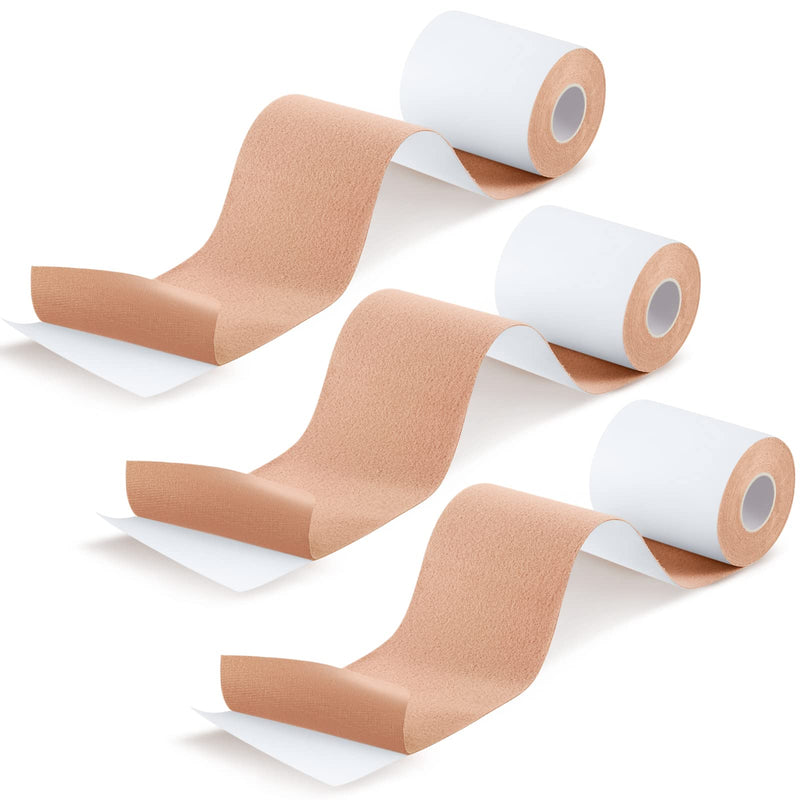 [Australia] - TrelaCo 3 Rolls Moleskin Tape Moleskin Roll Moleskin Adhesive Pads Soft Cotton Adhesive Moleskin Tape Soft Plush Moleskin Skin Patch for Feet, Skin, Shoes, Body(3 Inch x 5 Yards) 3 Inch x 5 Yards 