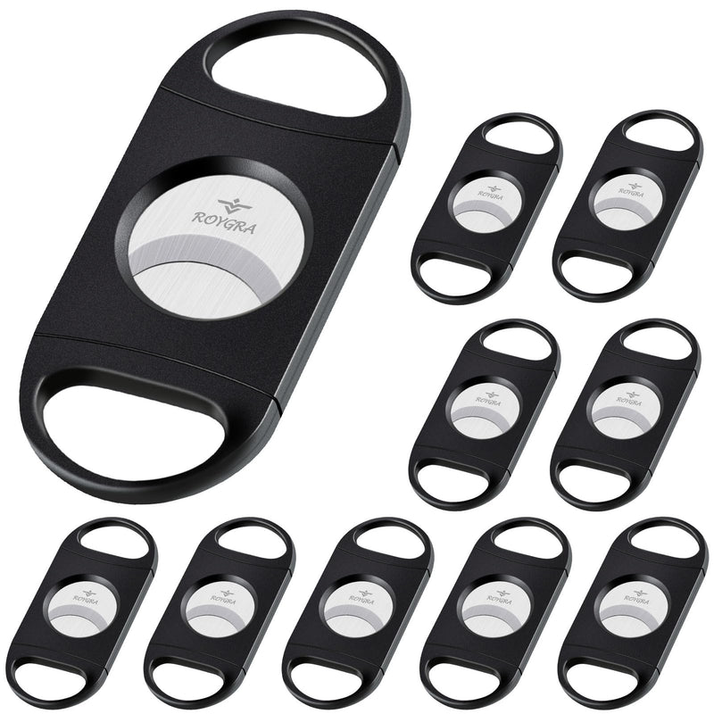 [Australia] - roygra Cigar Cutter, Enlarge 65 Ring Fit Almost Cigar Sizes, Guillotine Double Blade - 10 Pack 