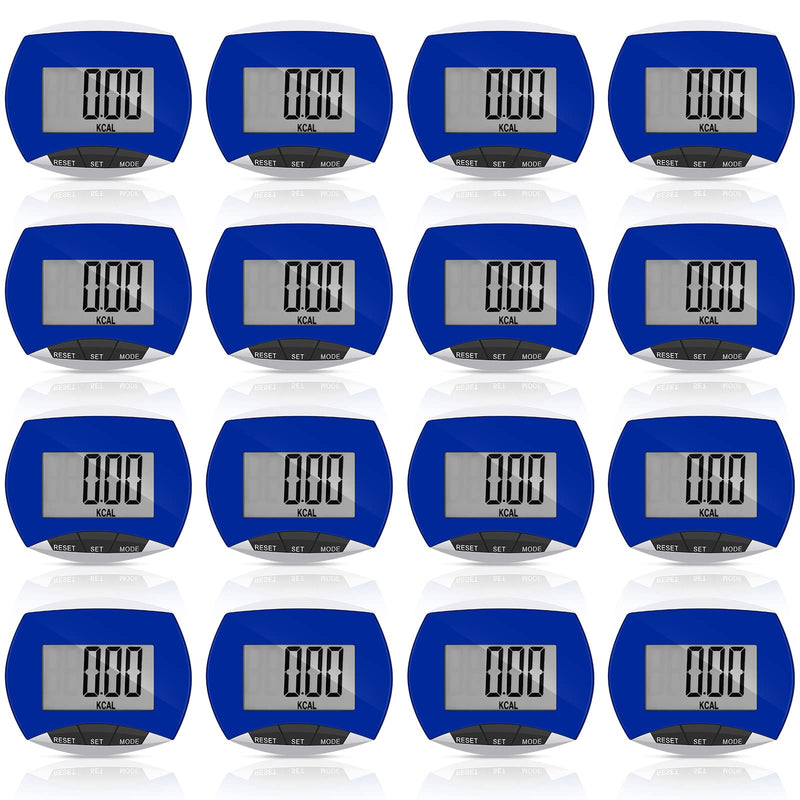 [Australia] - Weewooday 16 Pcs Pedometer for Walking Steps and Miles Simple Step Counter Clip on for Walking with Digital Display Portable Clip Step Tracker Pocket Pedometer Bulk for Men Women Adults Seniors 