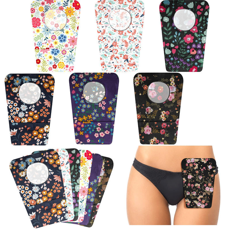 [Australia] - 14 Pcs Ostomy Bag Pouch Covers for Women Men with Round Opening Care Protector Shower Wraps Cover Odor Cute Style 