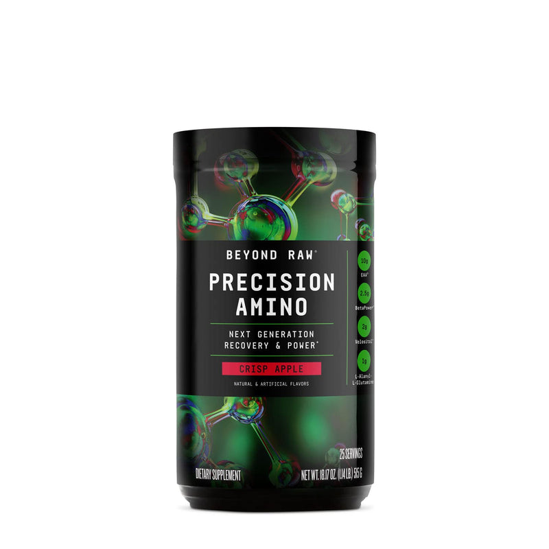 [Australia] - BEYOND RAW Precision Amino | Recovery & Power Amino Acid Formula | Fuel Muscles | Enhance Hydration | Crisp Apple | 25 Servings 