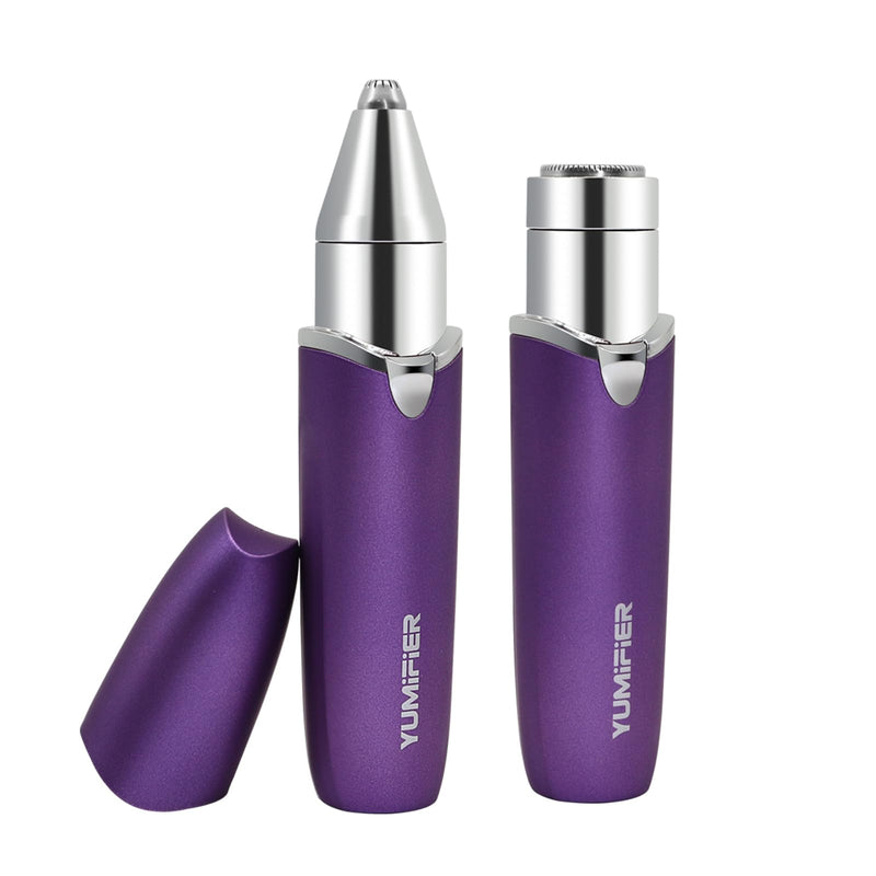[Australia] - Eyebrow Facial Trimmer, Facial Hair Removal for Women, Smooth & Painless Face Razors Eyebrow Shaver for Women - 2 in 1 Facial Hair Remover & Eyebrow Trimmer with Built-in Battery for Face, Lip, Chin Purple 