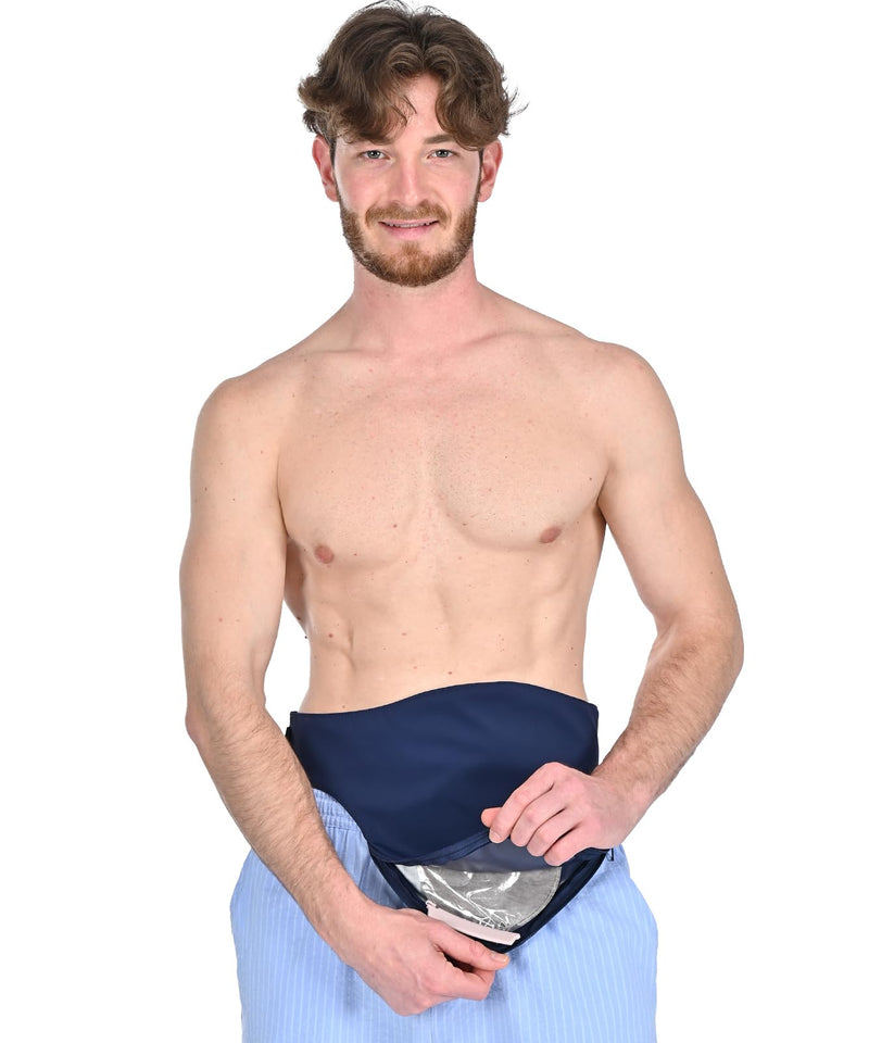 [Australia] - Colostomy Bag Covers for Women and Men, Ostomy Bag Covers, Ostomy Belt Abdomen XL Dark Blue 