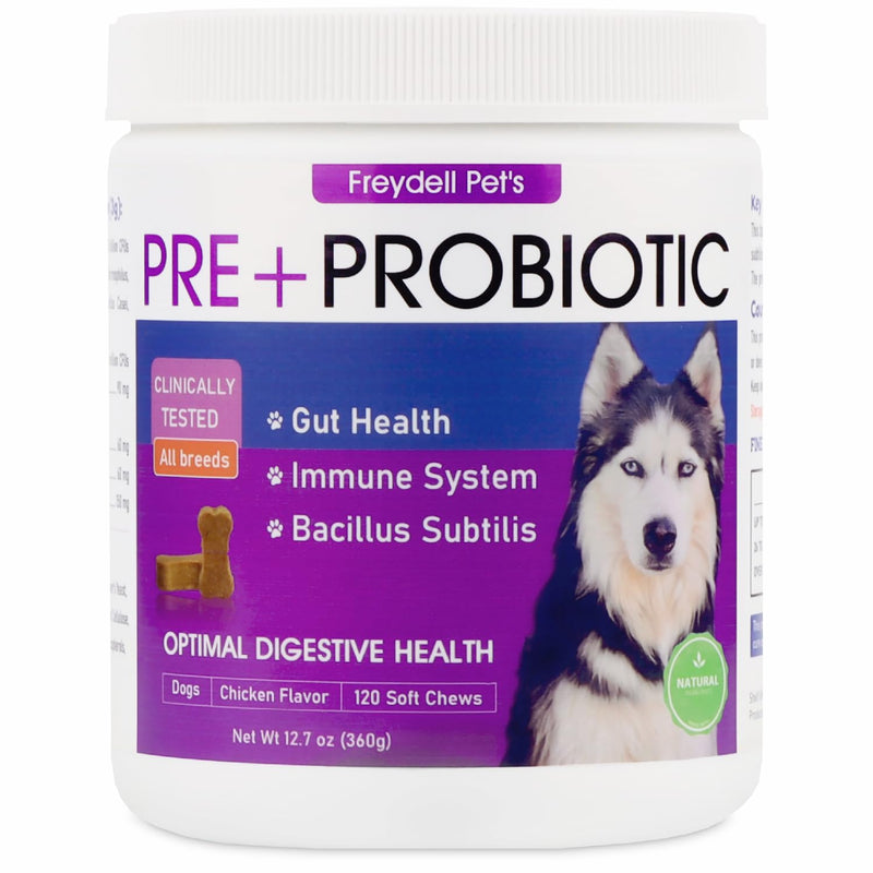 FREYDELL Pets Probiotics for Dogs Dog Upset Stomach Relief Dog probiotic, Fiber Supplement for Dogs, Yeast Infection Treatment for Dogs & Dog Diarrhea Medication, Probiotic for Dogs of All Ages. - PawsPlanet Australia